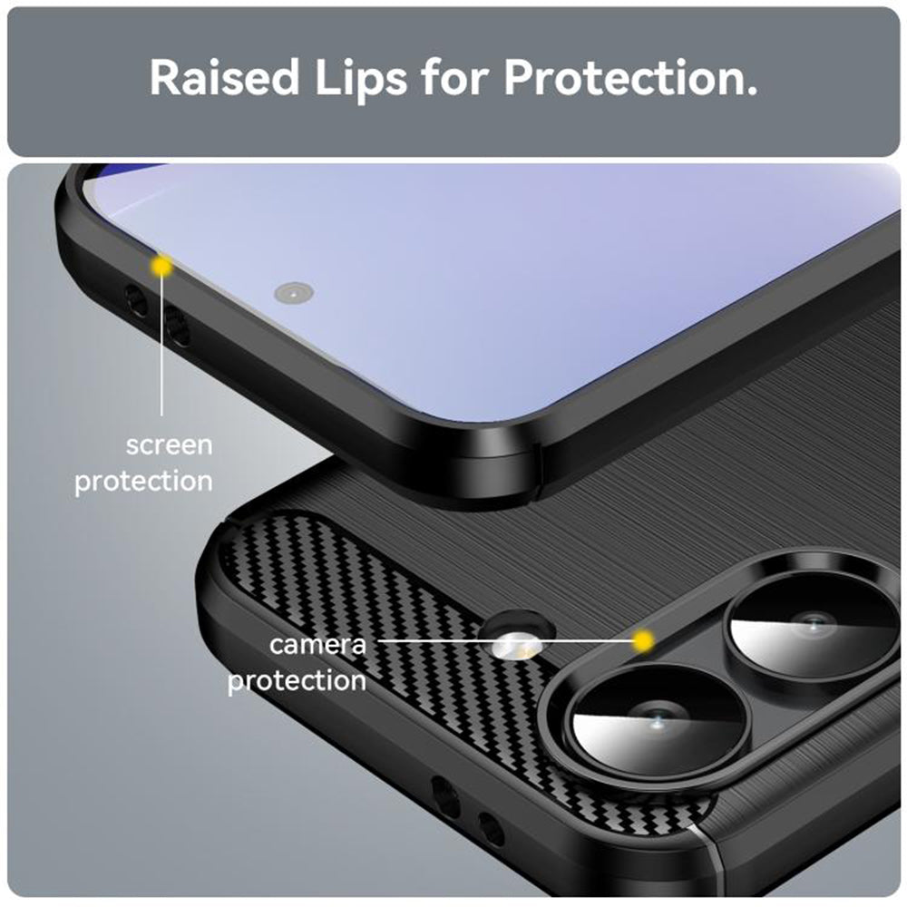 Husa pentru Xiaomi Poco X8 Pro, Techsuit, Carbon, Albastra