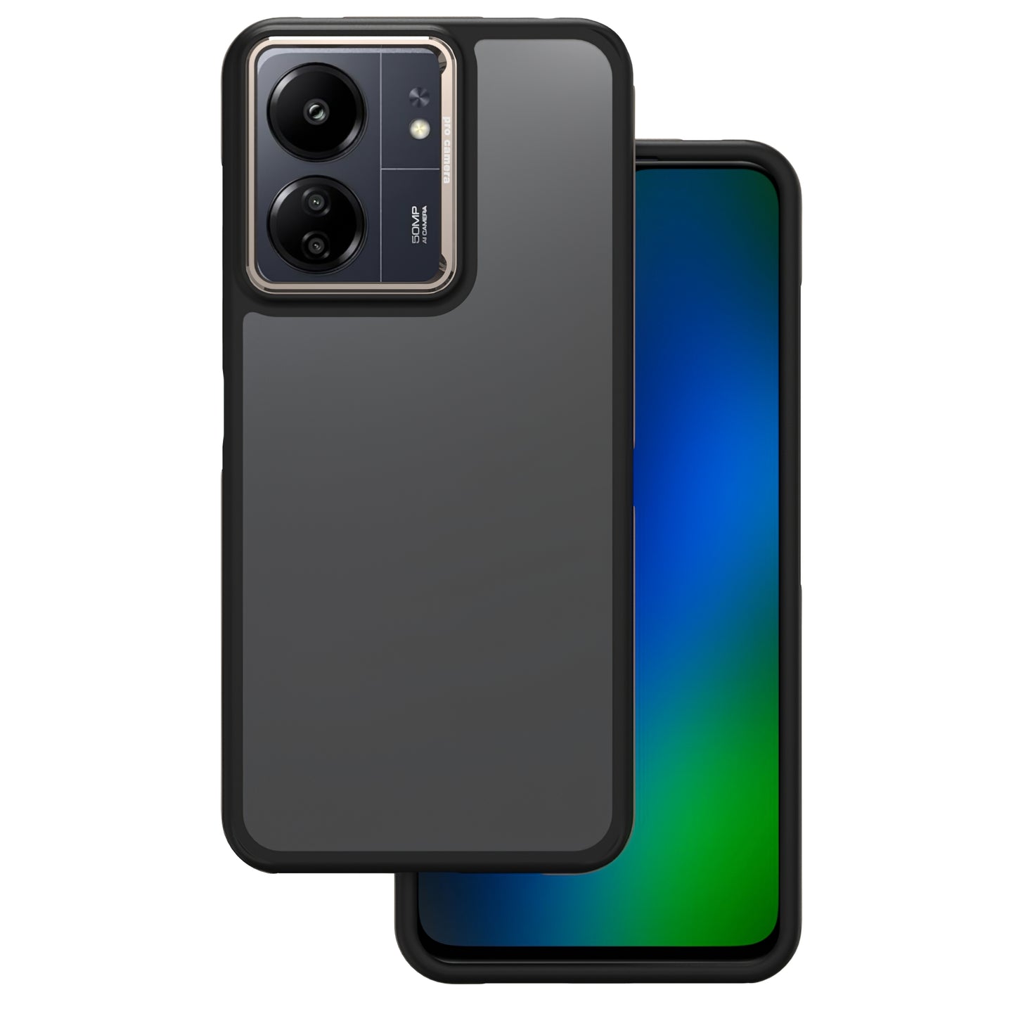 Husa pentru Xiaomi Poco M6 / Redmi 13C 5G, OEM, Crystal Black, Gri