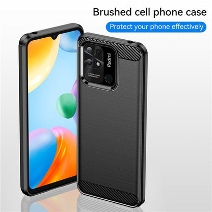 Husa pentru Xiaomi Redmi 10C, Techsuit, Carbon, Neagra