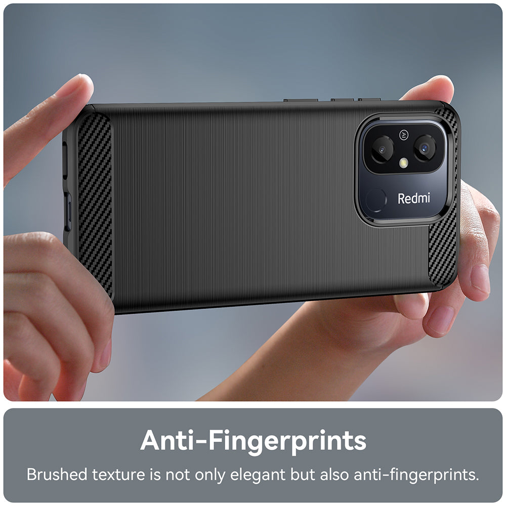 Husa pentru Xiaomi Redmi 12C, Techsuit, Carbon, Neagra
