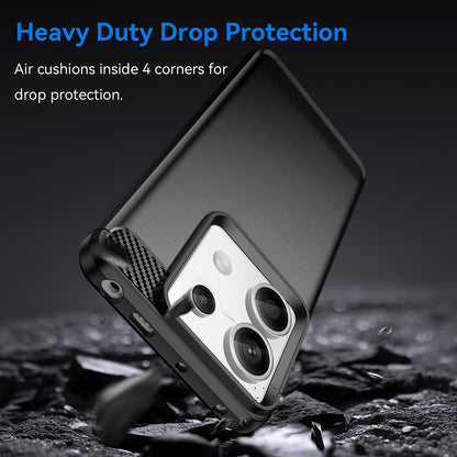 Husa pentru Xiaomi Redmi 13C 5G / 13C / Poco C65, Techsuit, Carbon, Neagra