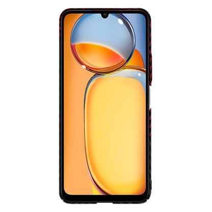 Husa pentru Xiaomi Redmi 13C 5G / 13C / Poco C65, Techsuit, Carbonite FiberShell, Neagra Rosie