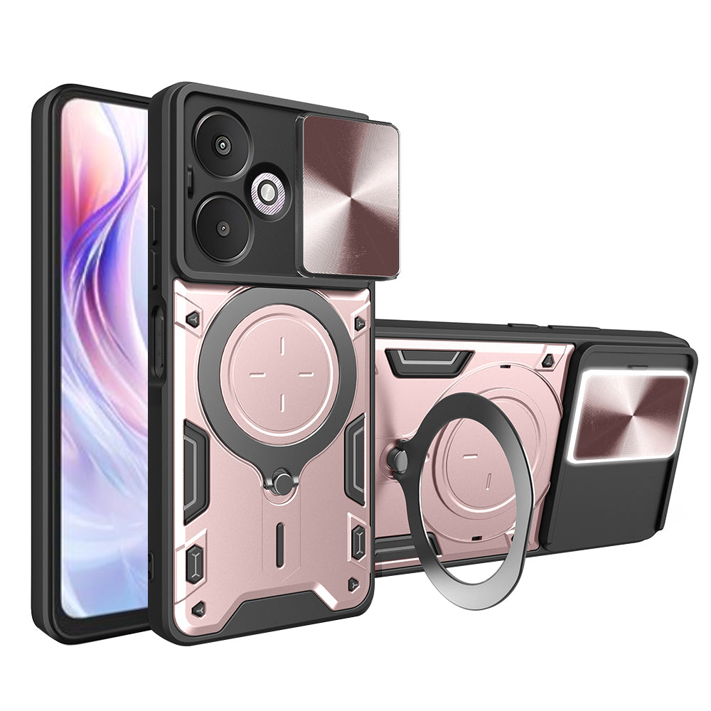 Husa pentru Xiaomi Redmi 13C 5G, Techsuit, CamGuard Pro, Roz Aurie