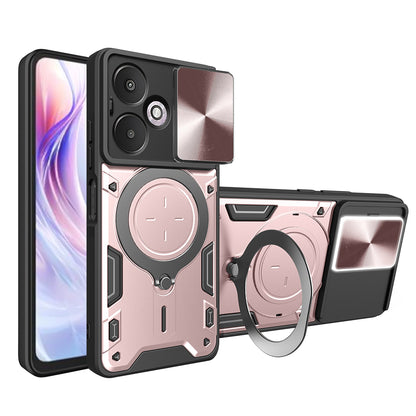 Husa pentru Xiaomi Redmi 13C 5G, Techsuit, CamGuard Pro, Roz Aurie