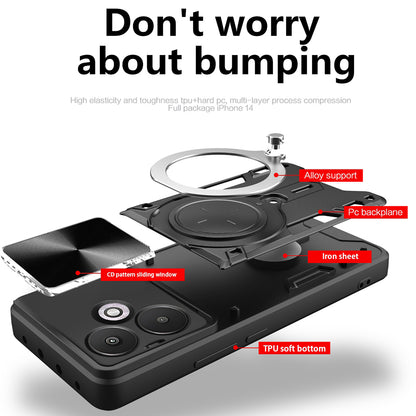 Husa pentru Xiaomi Redmi 13C 5G, Techsuit, CamGuard Pro, Roz Aurie