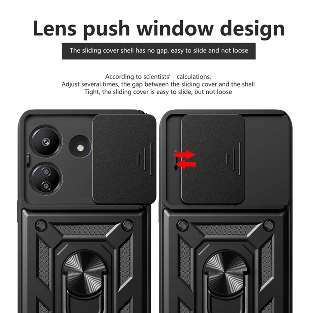 Husa pentru Xiaomi Redmi 13C 5G, Techsuit, CamShield, Neagra