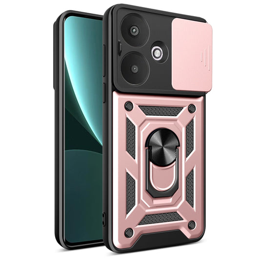 Husa pentru Xiaomi Redmi 13C 5G, Techsuit, CamShield, Roz