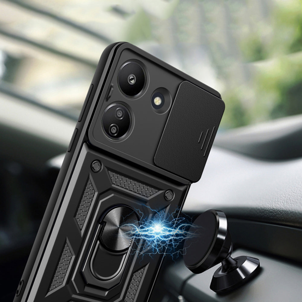 Husa pentru Xiaomi Redmi 13C 5G, Techsuit, CamShield, Roz