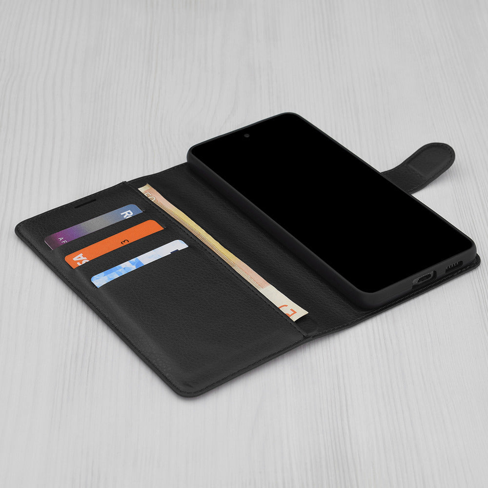 Husa pentru Xiaomi Redmi 15 5G / 15 4G, Techsuit, Leather Folio, Neagra