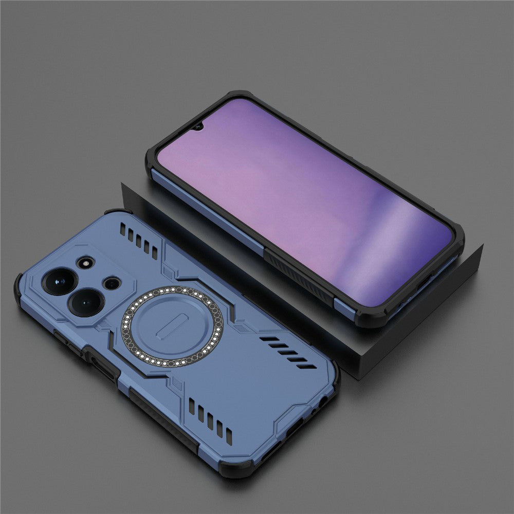 Husa MagSafe pentru Xiaomi Redmi 15C 5G / 15C 4G, Techsuit, ArmorMag, Albastra