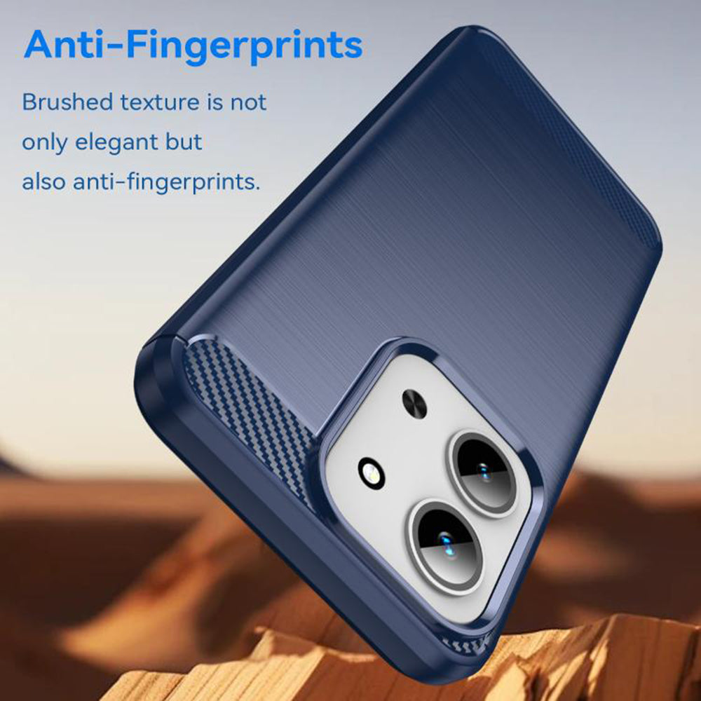 Husa pentru Xiaomi Redmi 15C 5G / 15C 4G, Techsuit, Carbon, Albastra