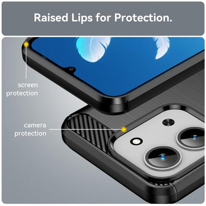 Husa pentru Xiaomi Redmi 15C 5G / 15C 4G, Techsuit, Carbon, Neagra