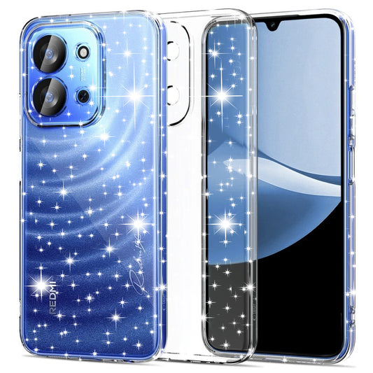 Husa pentru Xiaomi Redmi 15C 5G / 15C 4G, Techsuit, SparkleSkin, Transparenta