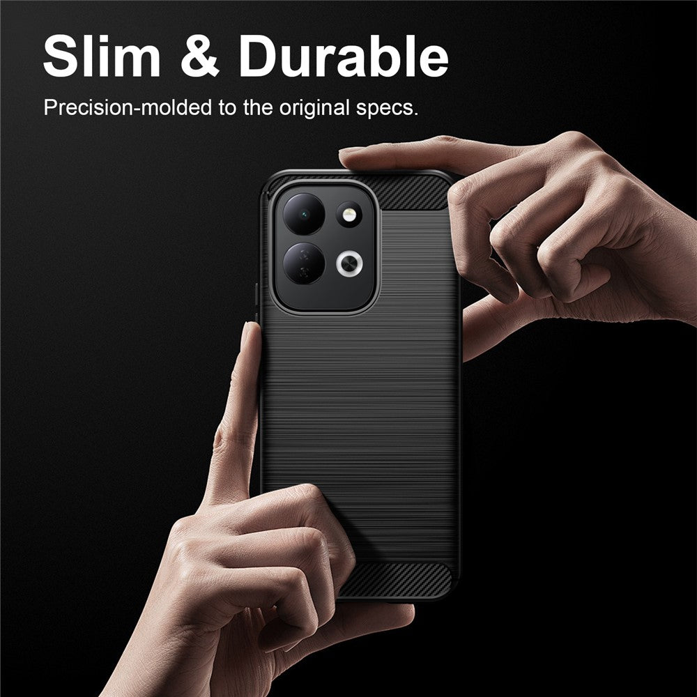 Husa pentru Xiaomi Redmi 17 5G / 17 4G, Techsuit, Carbon, Neagra