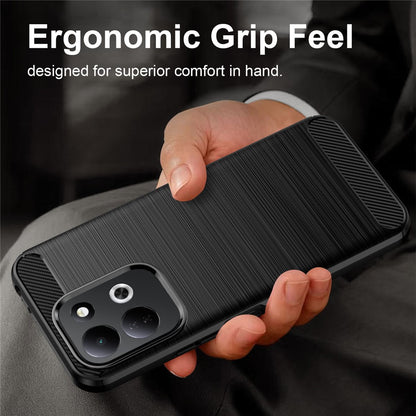Husa pentru Xiaomi Redmi 17 5G / 17 4G, Techsuit, Carbon, Neagra