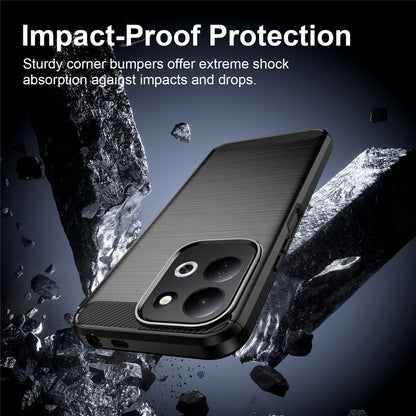 Husa pentru Xiaomi Redmi 17 5G / 17 4G, Techsuit, Carbon, Neagra