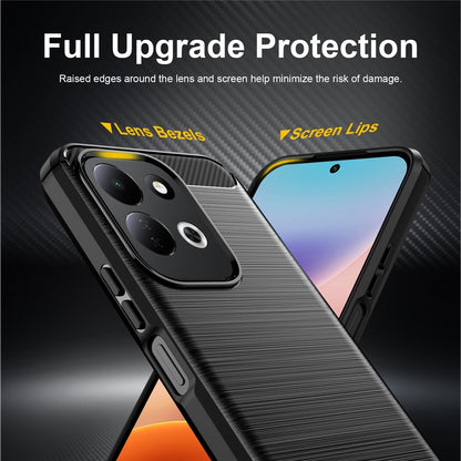 Husa pentru Xiaomi Redmi 17 5G / 17 4G, Techsuit, Carbon, Neagra