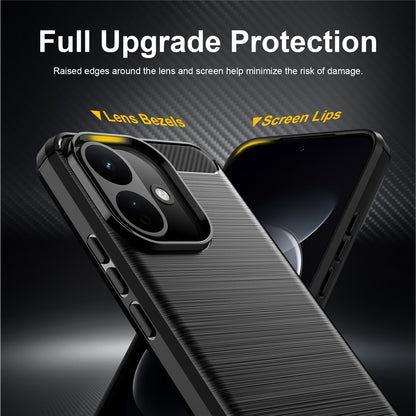 Husa pentru Xiaomi Redmi 17C 5G, Techsuit, Carbon, Neagra