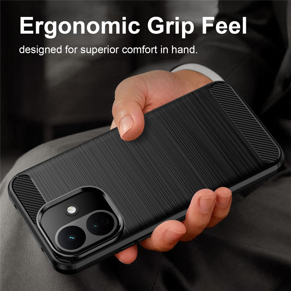 Husa pentru Xiaomi Redmi 17C 5G, Techsuit, Carbon, Neagra