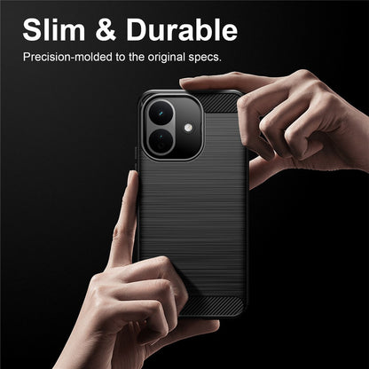 Husa pentru Xiaomi Redmi 17C 5G, Techsuit, Carbon, Neagra