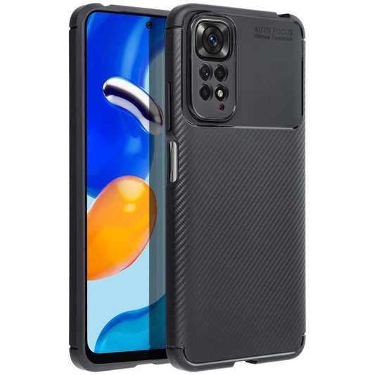 Husa pentru Xiaomi Poco C65 / Redmi 13C, OEM, Carbon Premium, Neagra