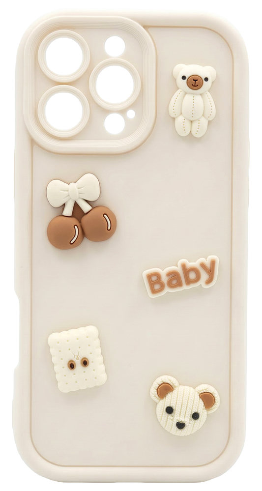 Husa pentru Xiaomi Redmi Note 15 Pro 5G, OEM, Ultra Trendy 3D Bear, Bej