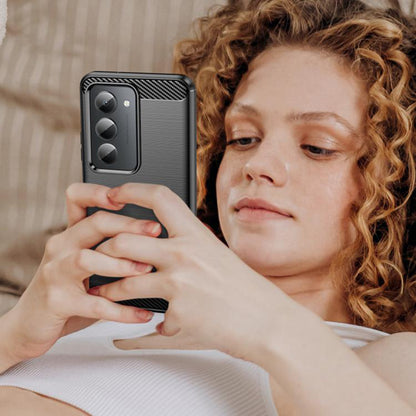 Husa pentru Xiaomi Redmi 15 5G / 15 4G, Techsuit, Carbon, Neagra