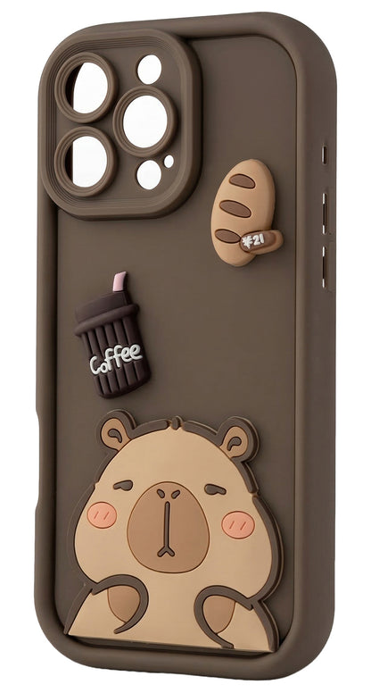 Husa pentru Xiaomi Redmi Note 15 Pro 5G, OEM, Ultra Trendy 3D Capybara, Maro
