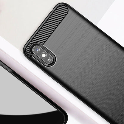 Husa pentru Xiaomi Redmi 9AT / 9A, Techsuit, Carbon, Neagra