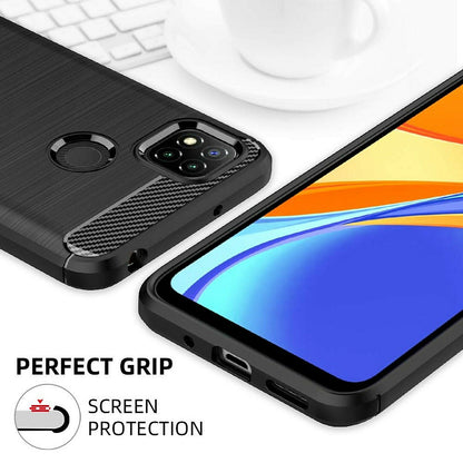Husa pentru Xiaomi Redmi 9C NFC / 9C, Techsuit, Carbon, Neagra