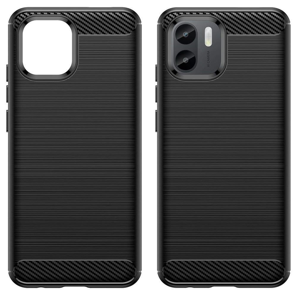 Husa pentru Xiaomi Redmi A2 / A1, Techsuit, Carbon, Neagra