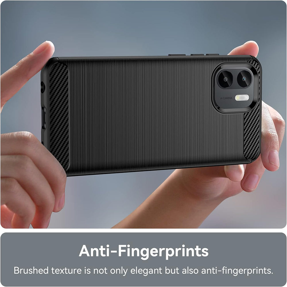 Husa pentru Xiaomi Redmi A2 / A1, Techsuit, Carbon, Neagra