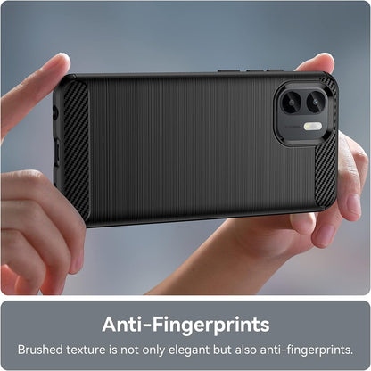 Husa pentru Xiaomi Redmi A2 / A1, Techsuit, Carbon, Neagra