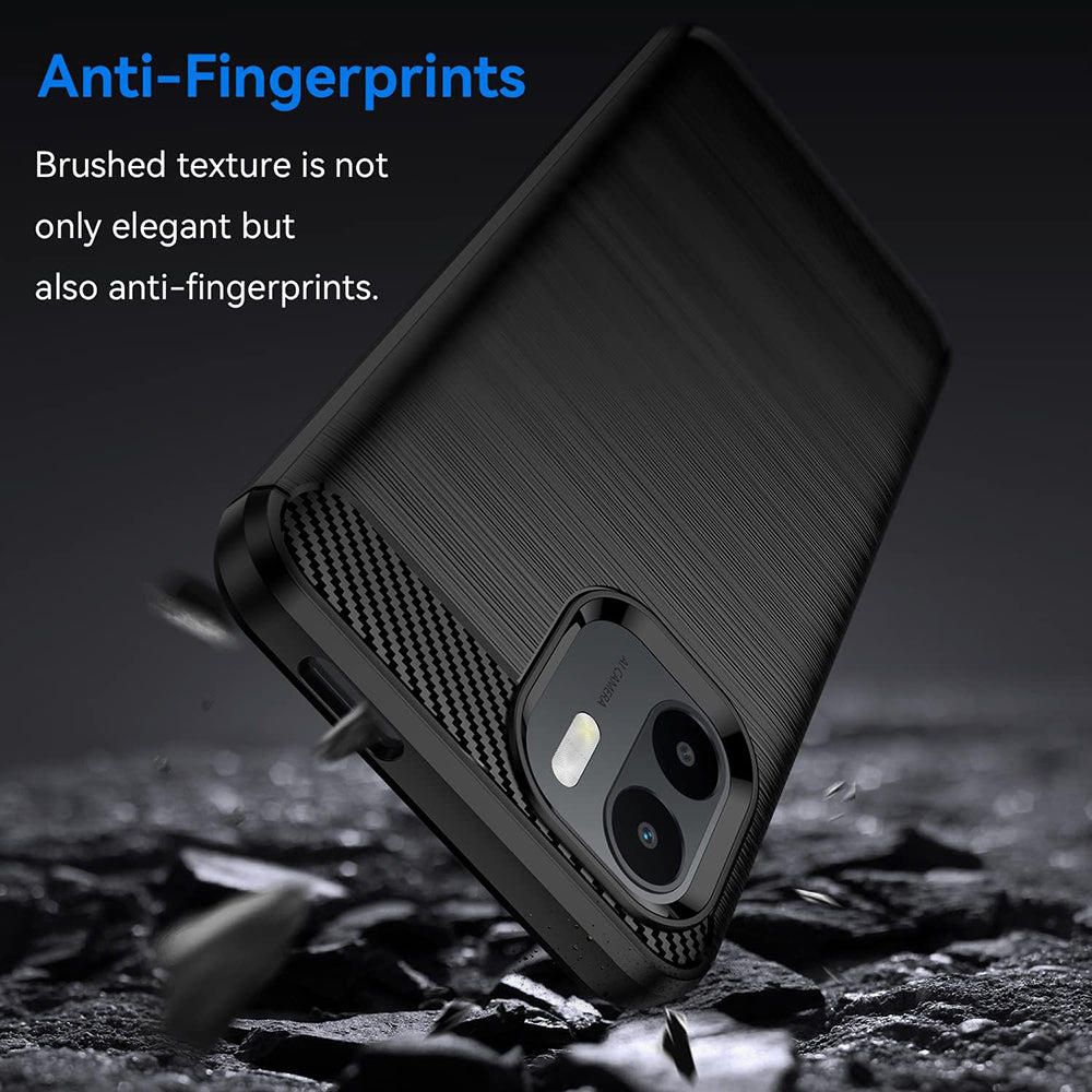 Husa pentru Xiaomi Redmi A2 / A1, Techsuit, Carbon, Neagra