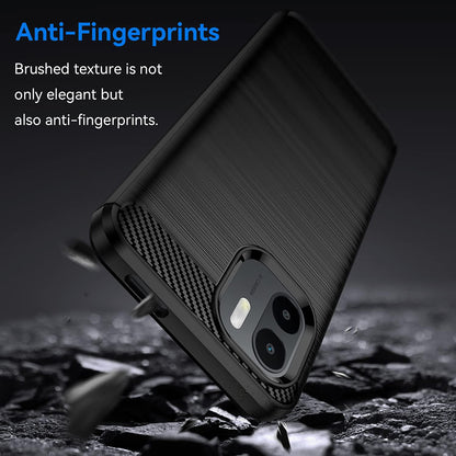 Husa pentru Xiaomi Redmi A2 / A1, Techsuit, Carbon, Neagra