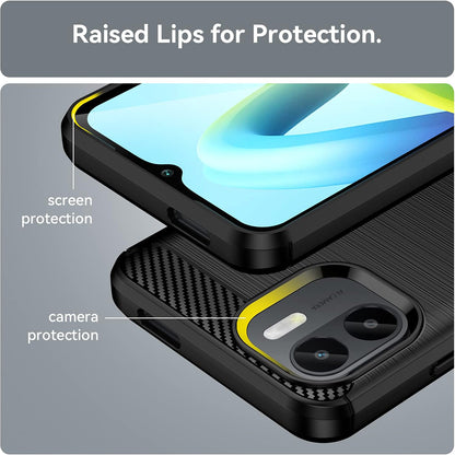 Husa pentru Xiaomi Redmi A2 / A1, Techsuit, Carbon, Neagra
