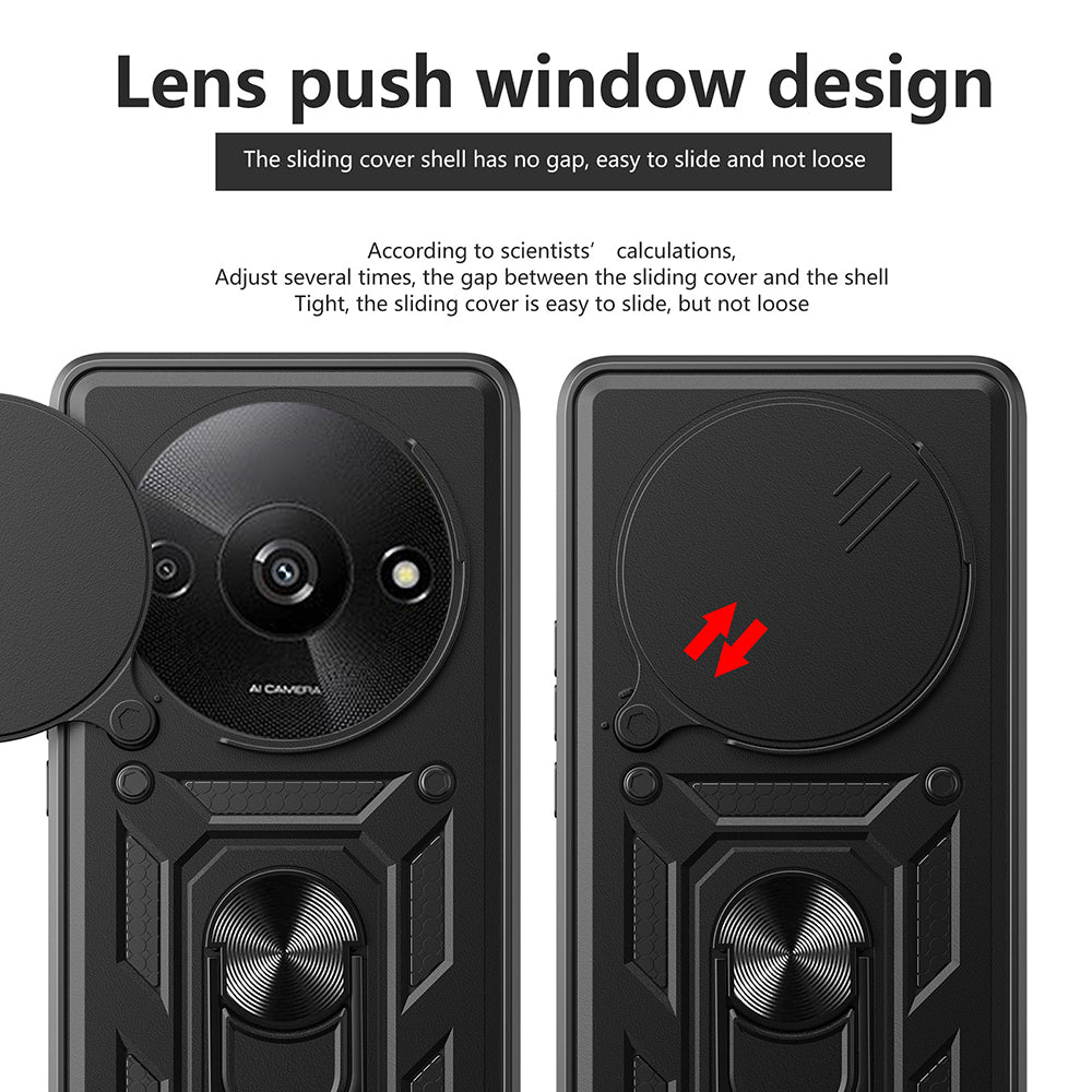 Husa pentru Xiaomi Redmi A3x / A3, Techsuit, CamShield, Neagra