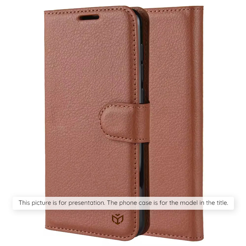Husa pentru Xiaomi Redmi A5 4G (Standard), Techsuit, Leather Folio, Maro