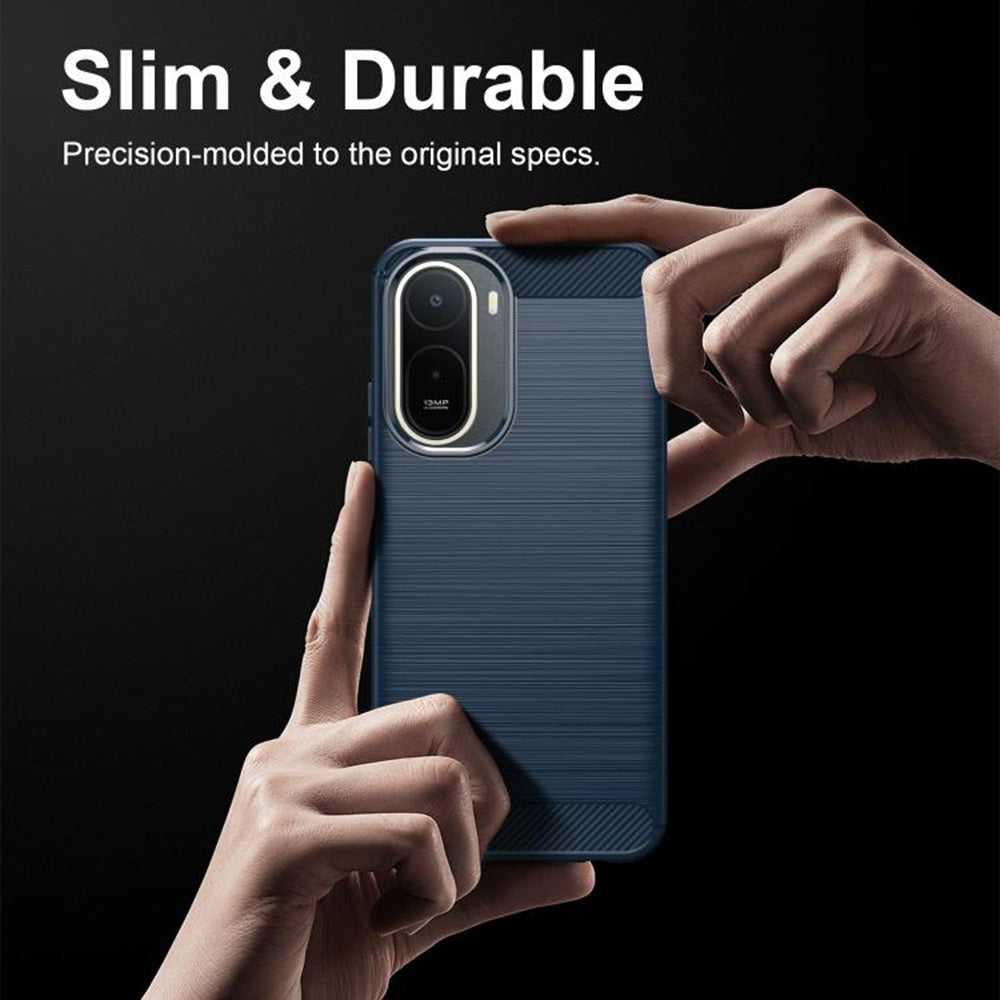 Husa pentru Xiaomi Redmi A7 Pro 4G, Techsuit, Carbon, Albastra