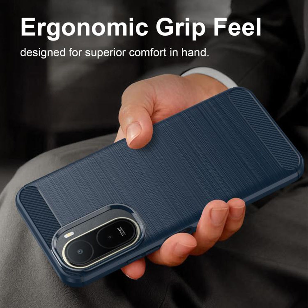 Husa pentru Xiaomi Redmi A7 Pro 4G, Techsuit, Carbon, Albastra