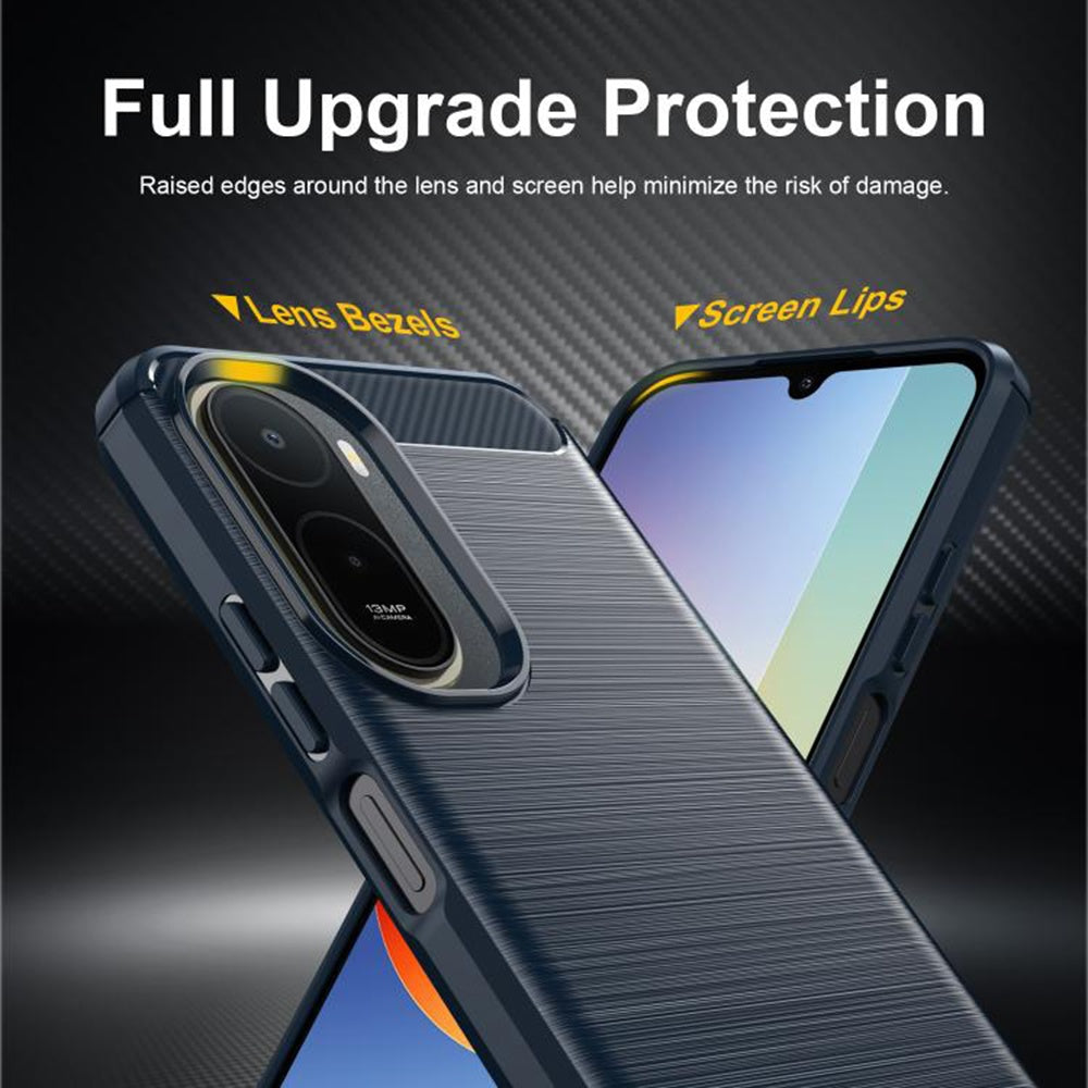 Husa pentru Xiaomi Redmi A7 Pro 4G, Techsuit, Carbon, Albastra