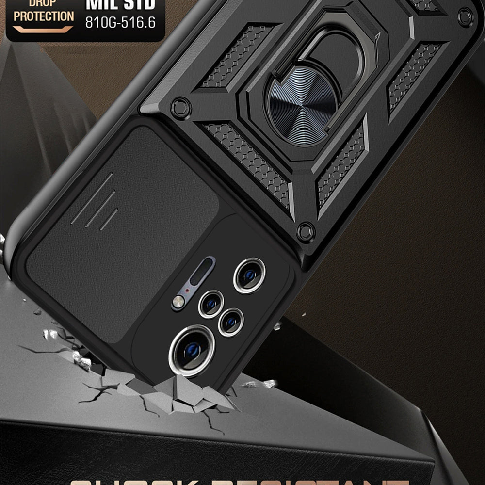 Husa pentru Xiaomi Redmi Note 10 Pro Max / Note 10 Pro, Techsuit, CamShield, Neagra