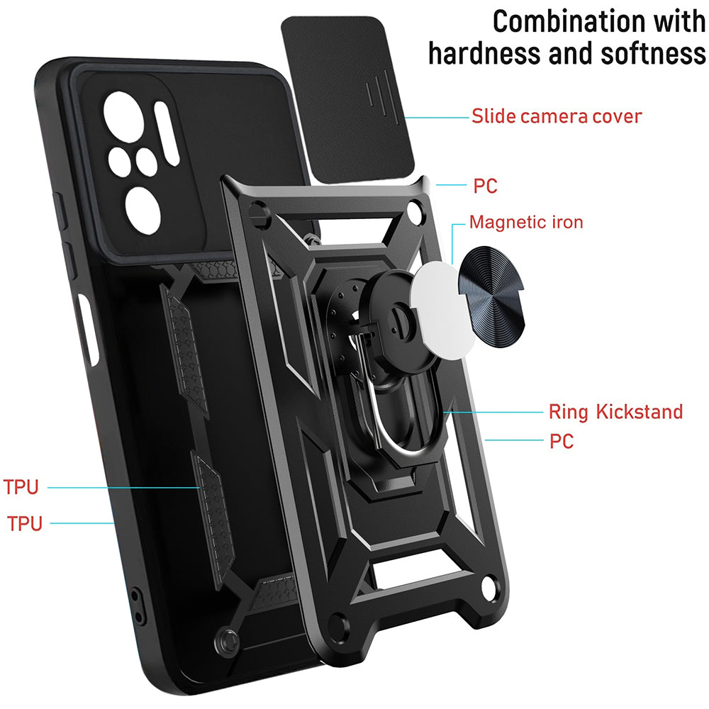 Husa pentru Xiaomi Redmi Note 10 Pro Max / Note 10 Pro, Techsuit, CamShield, Neagra