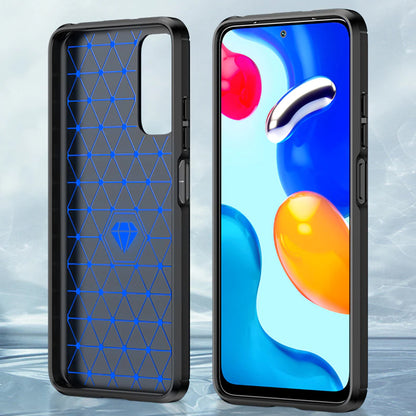 Husa pentru Xiaomi Redmi Note 11S / Note 11, Techsuit, Carbon, Neagra
