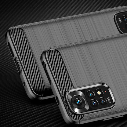 Husa pentru Xiaomi Redmi Note 11S / Note 11, Techsuit, Carbon, Neagra