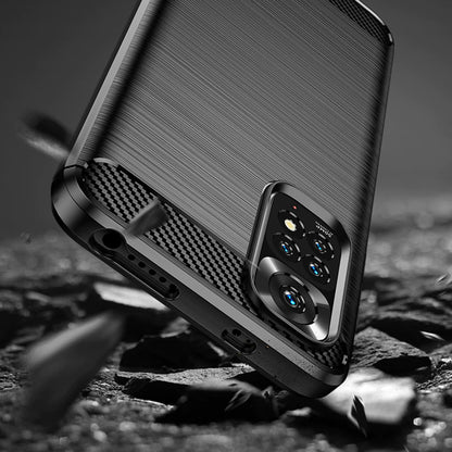 Husa pentru Xiaomi Redmi Note 11S / Note 11, Techsuit, Carbon, Neagra