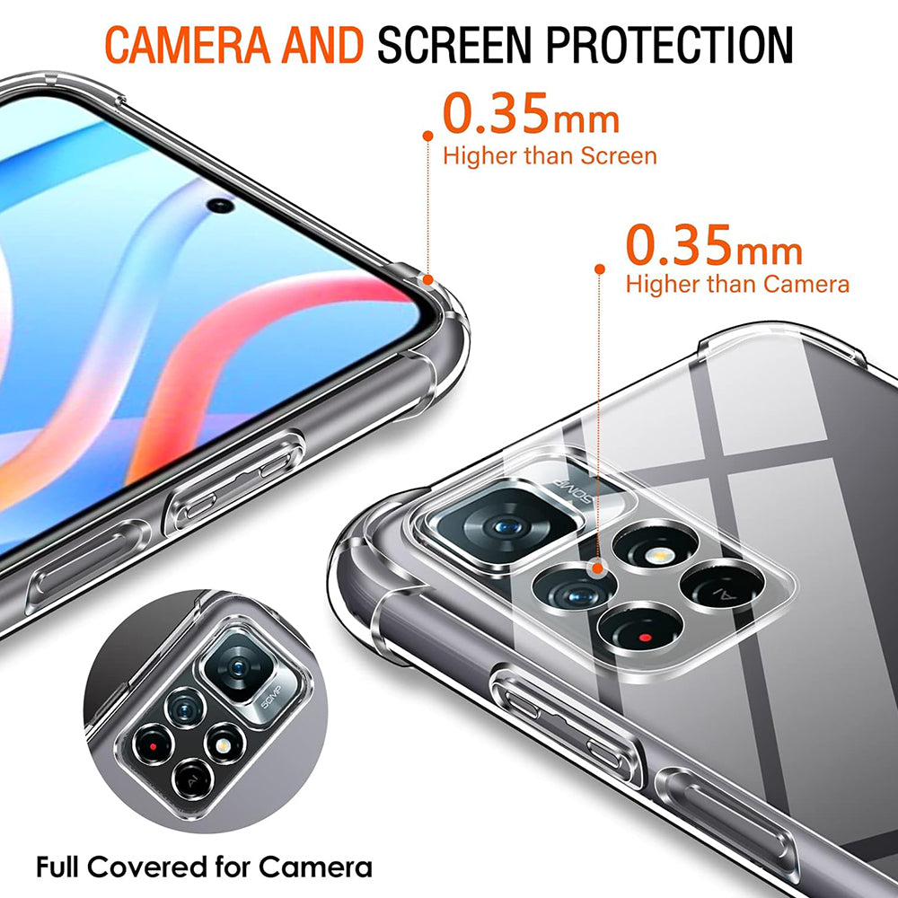 Husa pentru Xiaomi Redmi Note 11S / Note 11, Techsuit, Shockproof Clear, Transparenta