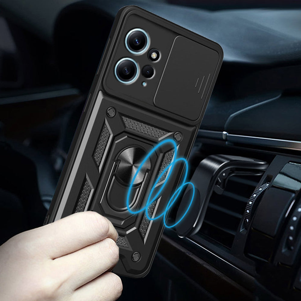 Husa pentru Xiaomi Redmi Note 12 4G, Techsuit, CamShield, Neagra