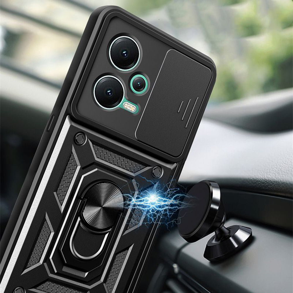 Husa pentru Xiaomi Redmi Note 12 Pro+, Techsuit, CamShield, Neagra