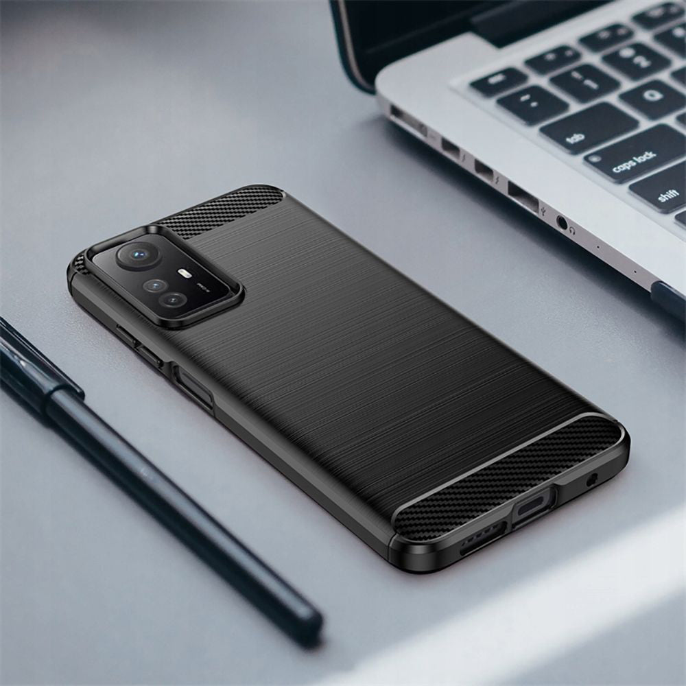 Husa pentru Xiaomi Redmi Note 12S, Techsuit, Carbon, Neagra